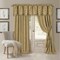 Threadmade Home Mia Jacquard Scroll Blackout Window Curtain, Gold - 52"W x 84"L